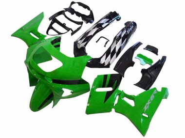1998-2003 Kawasaki ZZR600 Motorcycle Fairings - Green Glossy Black Australia for Sale