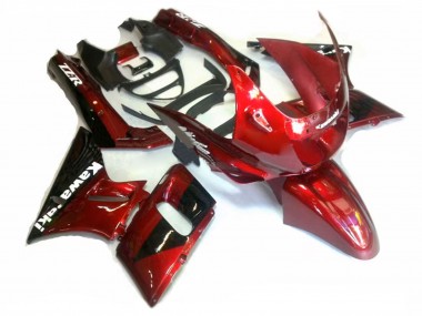 1998-2003 Kawasaki ZZR600 Motorcycle Fairings - Red Glossy Black Australia for Sale