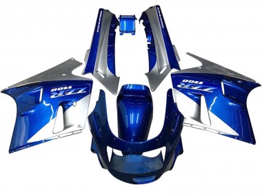 1990-1992 Kawasaki ZZR1100 Motorcycle Fairings - Blue White Grey Australia for Sale