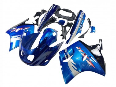 1993-2003 Kawasaki ZZR1100 Motorcycle Fairings - Blue Silver Black Australia for Sale