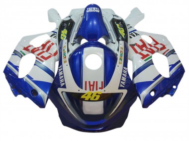 1996-2007 Yamaha YZF600R Thundercat Motorcycle Fairings - White Blue Red Fiat 46 Australia for Sale