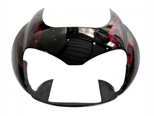 1997-2007 Yamaha YZF 1000R Thunderace Motorcycle Fairing Kits - Black with Red Flame Australia for Sale