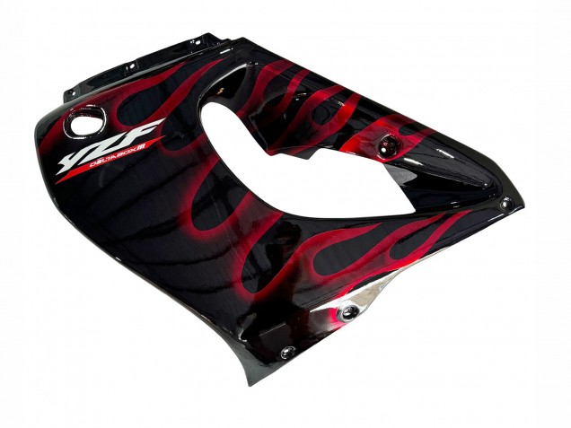 1997-2007 Yamaha YZF 1000R Thunderace Motorcycle Fairing Kits - Black with Red Flame Australia for Sale