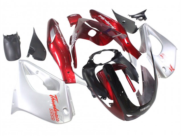 1997-2007 Yamaha YZF 1000R Thunderace Motorcycle Fairings - Red Silver Thunderace Australia for Sale