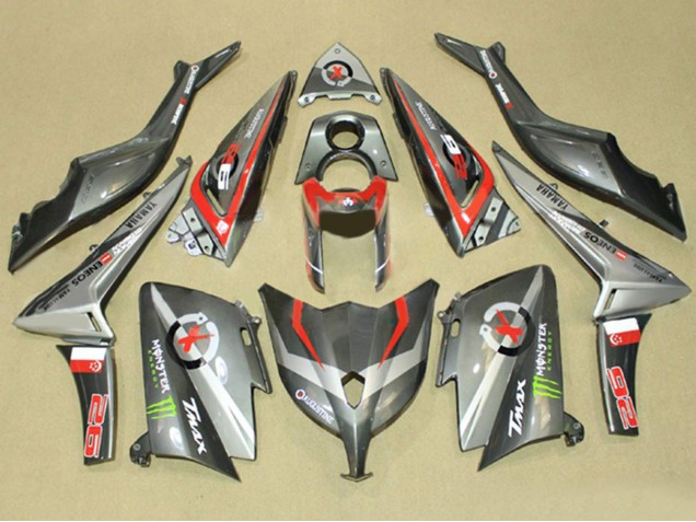 2012-2014 Yamaha TMAX530 Motorcycle Fairings - Grey Red Monster ENEOS Australia for Sale