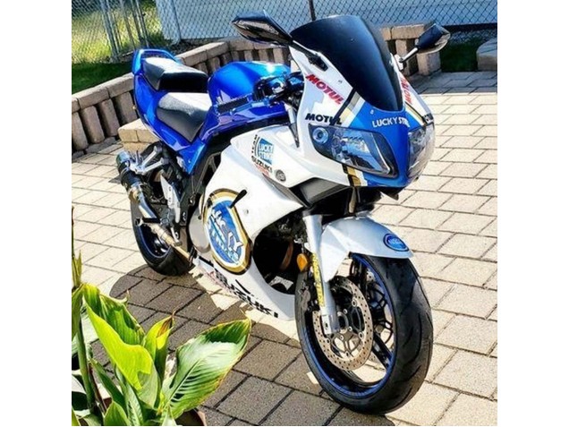 2003-2013 Suzuki SV650 Motorcycle Fairings - White Blue Lucky Strike Motul Australia for Sale