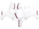 2003-2013 Suzuki SV650 Motorcycle Fairings - White with Dark Red Lines Australia for Sale