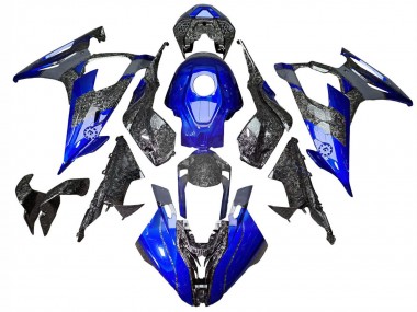 2019-2022 BMW S1000RR Motorcycle Fairings - Blue Forged Carbon Fiber Australia for Sale