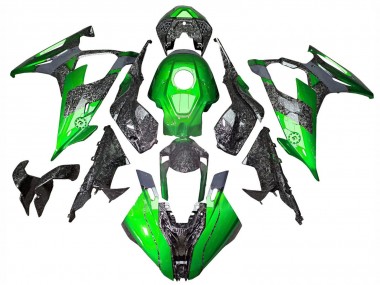 2019-2022 BMW S1000RR Motorcycle Fairings - Green Forged Carbon Fiber Australia for Sale
