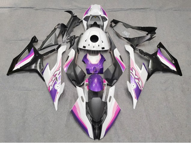 2019-2022 BMW S1000RR Motorcycle Fairings - Pink Purple White Australia for Sale
