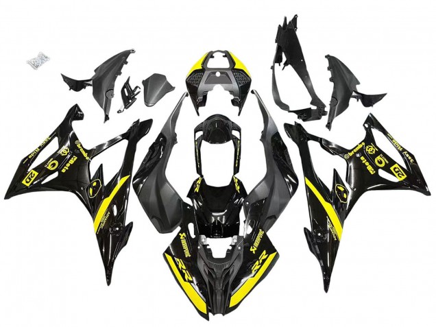 2019-2022 BMW S1000RR Motorcycle Fairings - Glossy Black Yellow Australia for Sale