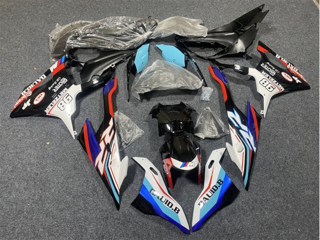 2019-2022 BMW S1000RR Motorcycle Fairings - Blue White Red 98 Australia for Sale
