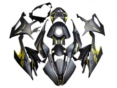 2019-2022 BMW S1000RR Motorcycle Fairings - Black Yellow Carbon Fiber Australia for Sale