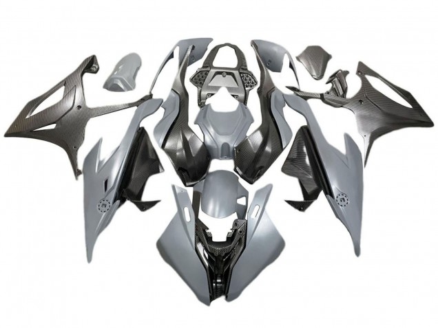 2019-2022 BMW S1000RR Motorcycle Fairings - Grey Black Carbon Fiber Australia for Sale