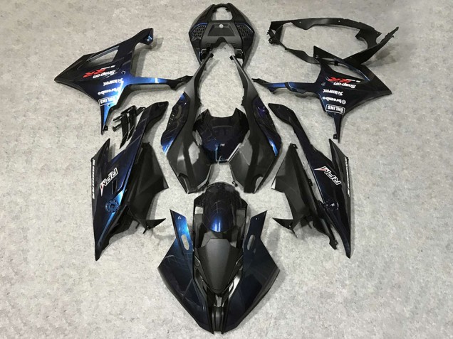 2019-2022 BMW S1000RR Motorcycle Fairings - Black Dark Blue Australia for Sale