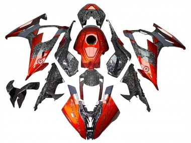 2019-2022 BMW S1000RR Motorcycle Fairings - Dark Orange Forged Carbon Fiber Australia for Sale