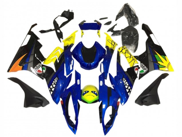 2015-2016 BMW S1000RR Motorcycle Fairing - Yellow Blue Black Shark Australia for Sale