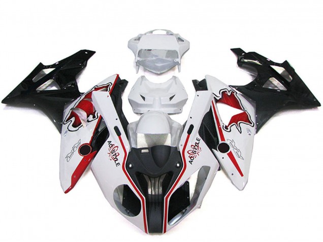 2009-2014 BMW S1000RR Bike Fairings - White Red Glossy Black Australia for Sale