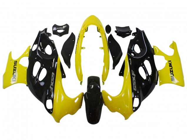 2004-2006 Suzuki GSX600F/GSX750F Motorcycle Fairings - Glossy Black Yellow Australia for Sale