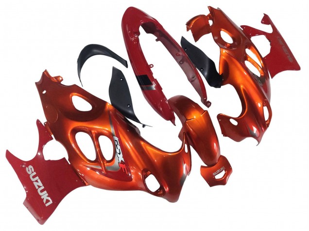 2004-2006 Suzuki GSX600F/GSX750F Motorcycle Fairings - Burnt Orange White Logo Australia for Sale