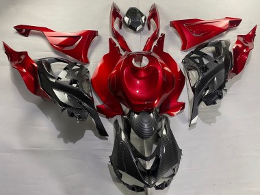 2023-2025 Kawasaki ZX6R Motorcycle Fairings - Red Carbon Fiber Australia for Sale