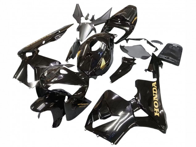 2005-2006 Honda CBR600RR Motorcycle Fairings - Black with Gold Logo Australia for Sale
