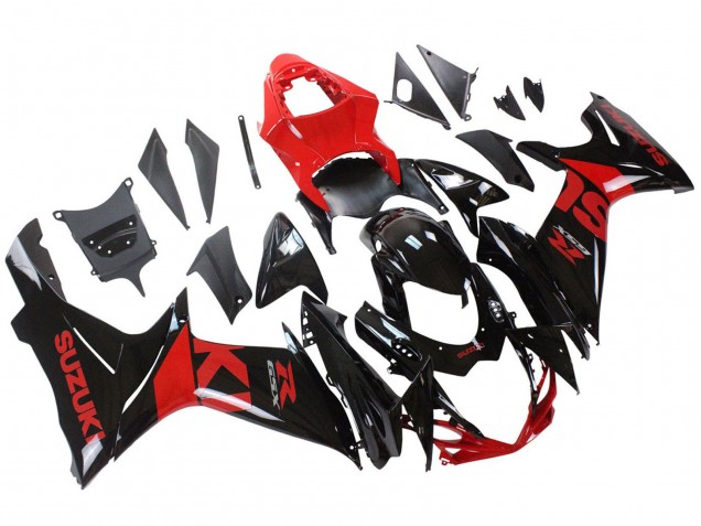 2011-2024 Suzuki GSXR 600 / GSXR 750 Motorcycle Fairing Kits - Red Glossy Black Australia for Sale