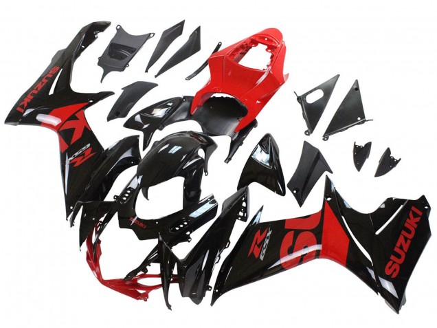 2011-2024 Suzuki GSXR 600 / GSXR 750 Motorcycle Fairing Kits - Red Glossy Black Australia for Sale