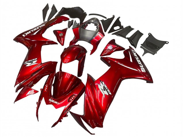 2011-2024 Suzuki GSXR 600 / GSXR 750 Motorcycle Fairings - Red White Decal Australia for Sale
