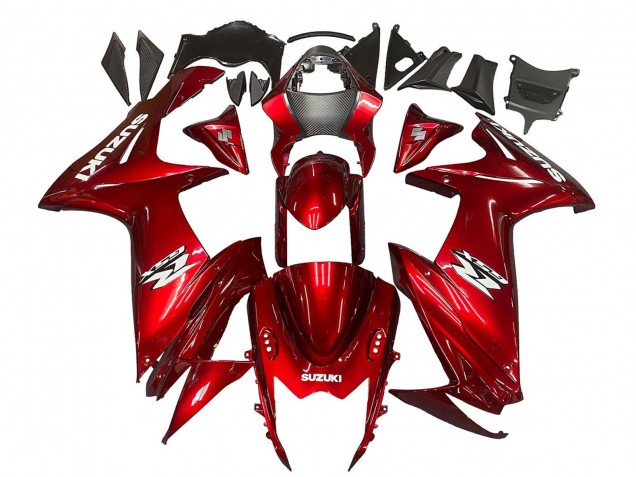 2011-2024 Suzuki GSXR 600 / GSXR 750 Motorcycle Fairings - Red White Decal Australia for Sale