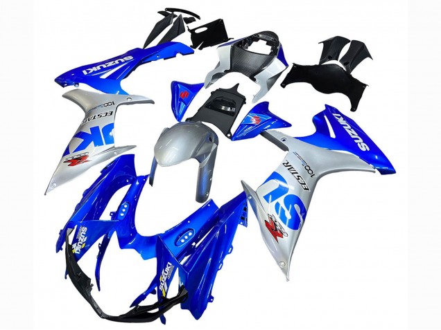 2011-2024 Suzuki GSXR 600 / GSXR 750 Motorcycle Fairings - Blue Silver Ecstar Australia for Sale