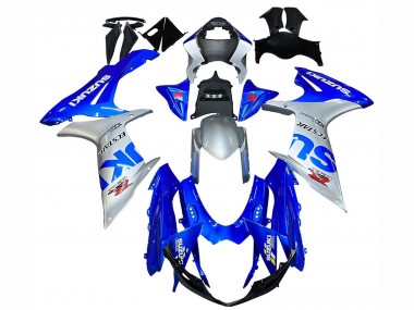2011-2024 Suzuki GSXR 600 / GSXR 750 Motorcycle Fairings - Blue Silver Ecstar Australia for Sale