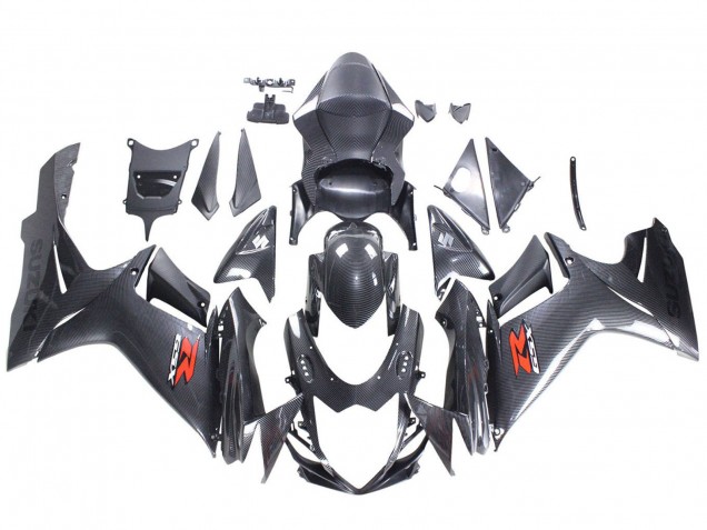 2011-2024 Suzuki GSXR 600 / GSXR 750 Motorcycle Fairings - Black Carbon Fiber Red Australia for Sale