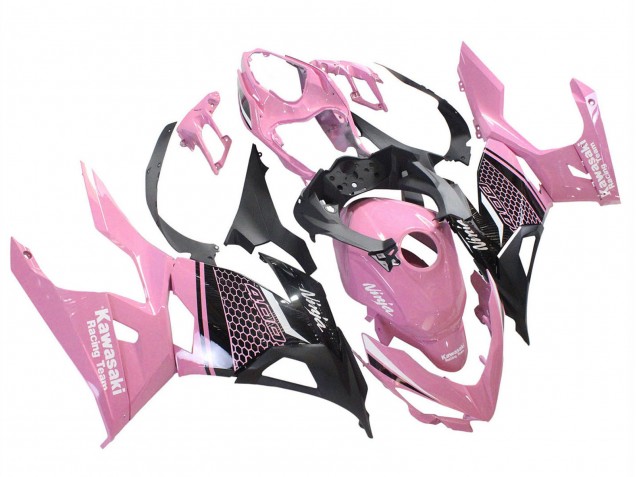 2018-2024 Kawasaki Ninja 400 Motorcycle Fairings - Pink Matte Black Honeycomb Australia for Sale