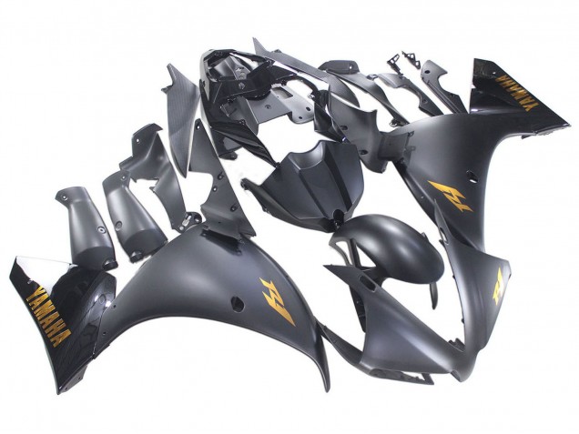 2012-2014 Yamaha YZF 1000 R1 Motorcycle Fairings - Matte Black Gold Decals Australia for Sale