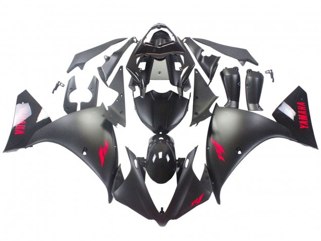 2012-2014 Yamaha YZF 1000 R1 Motorcycle Fairings - Glossy Black Matte Black Red Australia for Sale