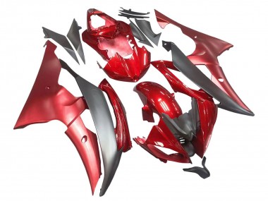 2008-2016 Yamaha YZF 600 R6 Motorcycle Fairings - Red Grey Australia for Sale
