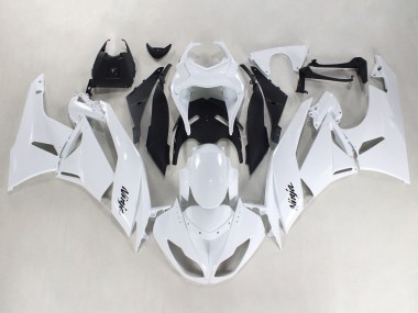 2009-2012 Kawasaki ZX6R Motorcycle Fairings - White Black Ninja Australia for Sale