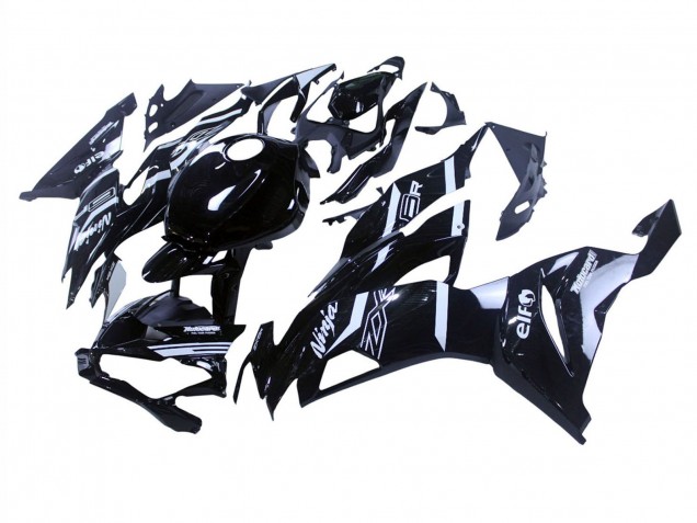 2019-2022 Kawasaki ZX6R Motorcycle Fairings - Glossy Black White Australia for Sale