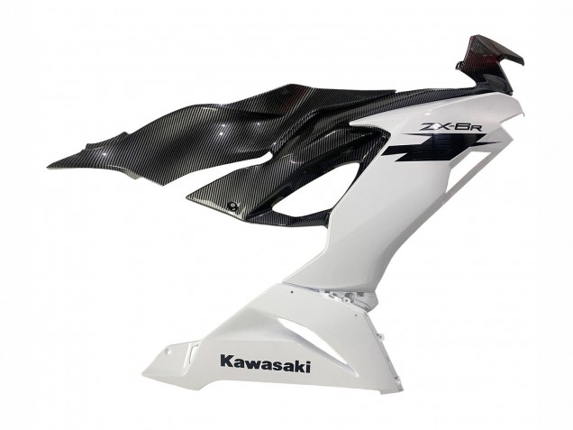 2019-2022 Kawasaki ZX6R Motorcycle Fairings - White Black Carbon Fiber Australia for Sale