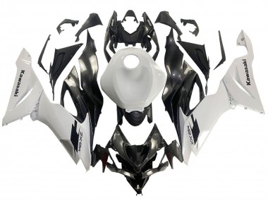 2019-2022 Kawasaki ZX6R Motorcycle Fairings - White Black Carbon Fiber Australia for Sale