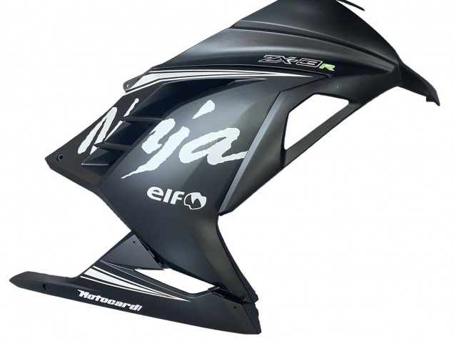 2013-2024 Kawasaki EX300 Motorcycle Fairings - Matte Black White Elf Snow Australia for Sale
