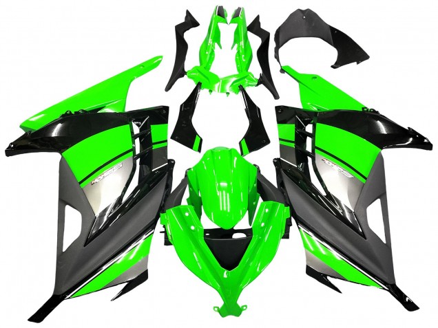 2013-2024 Kawasaki EX300 Motorcycle Fairings - Green Silver Black Australia for Sale