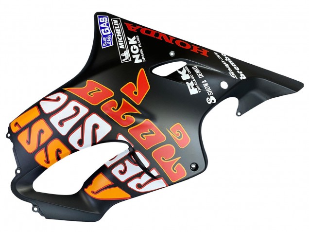 2004-2007 Honda CBR600 F4i Motorcycle Fairings - Matte Black Orange Rossi Australia for Sale