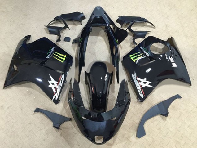 1996-2007 Honda CBR1100XX Blackbird Motorcycle Fairings - Glossy Black Green Monster Australia for Sale