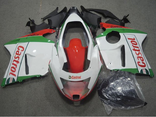 1996-2007 Honda CBR1100XX Blackbird Motorcycle Fairings - White Red Green Castrol Australia for Sale