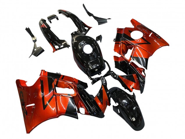 1991-1994 Honda CBR600 F2 Motorcycle Fairings - Orange Glossy Black Australia for Sale