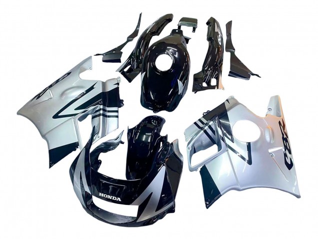 1991-1994 Honda CBR600 F2 Motorcycle Fairings - Silver Glossy Black Australia for Sale