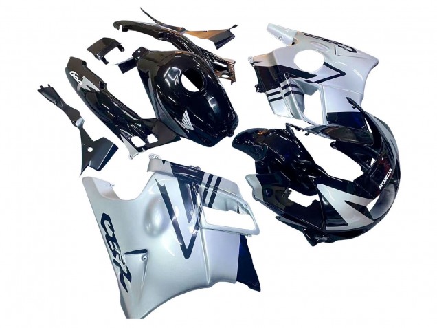 1991-1994 Honda CBR600 F2 Motorcycle Fairings - Silver Glossy Black Australia for Sale