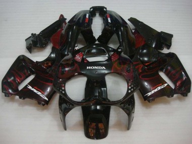 1992-1993 Honda CBR900RR 893 Motorcycle Fairings - Glossy Black Red Flame Australia for Sale
